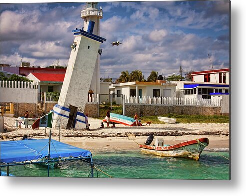 Lighthouse Metal Print featuring the photograph Leaning lighthouse by Tatiana Travelways