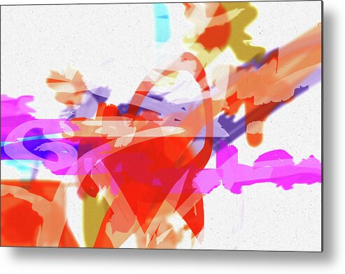 Color Forms Metal Print featuring the digital art Less Form by Judith Barath