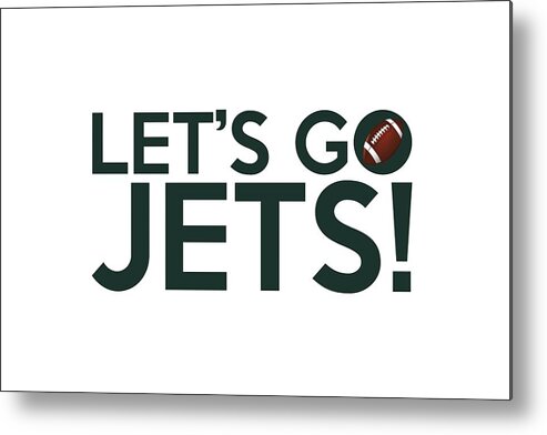 New York Jets Metal Print featuring the painting Let's Go Jets by Florian Rodarte
