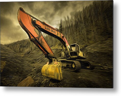 Equipment Metal Print featuring the photograph Link Belt Excavator by Fred Denner