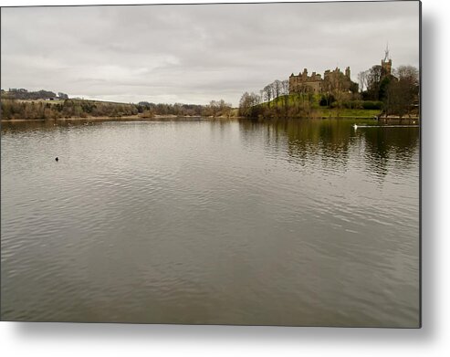 Loch Metal Print featuring the photograph Linlithgow loch and palace. by Elena Perelman