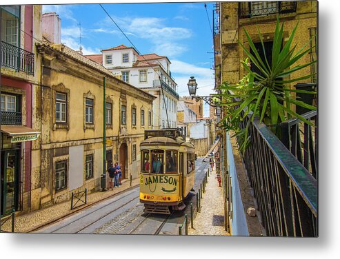 Travel Metal Print featuring the photograph Lisbon Tram #12 by Venetia Featherstone-Witty
