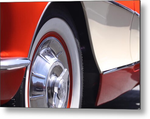 Red Metal Print featuring the photograph Little Red Corvette by Jeff Floyd CA