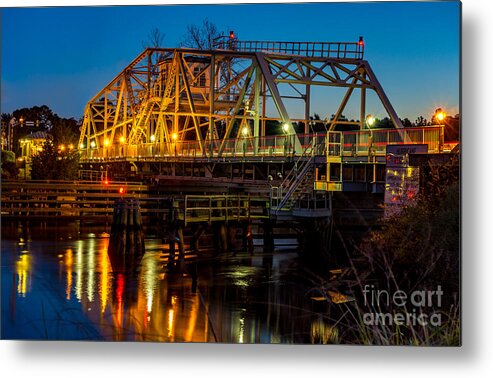 Bridge Metal Print featuring the photograph Little River Swing Bridge by David Smith
