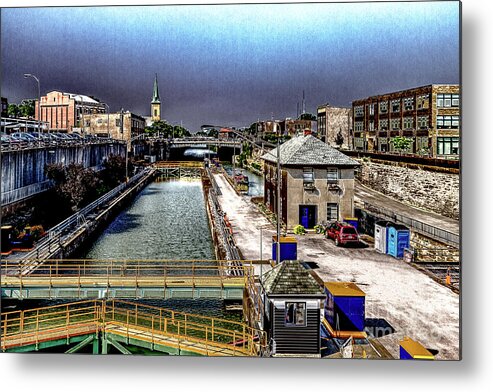 Lockport Metal Print featuring the photograph Lockport Canal Locks by William Norton