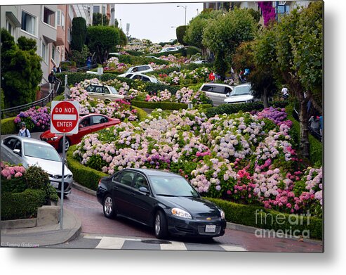 Lombard Street Metal Print featuring the photograph Lombard Street by Tommy Anderson