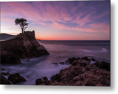 Big Sur Metal Print featuring the photograph Lone cypress at Sunrise by Philip Cho