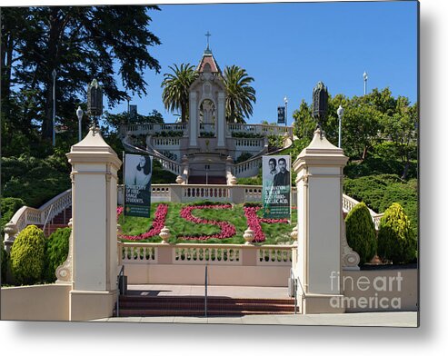 Wingsdomain Metal Print featuring the photograph Lone Mountain College University of San Francisco USF DSC6389 by San Francisco
