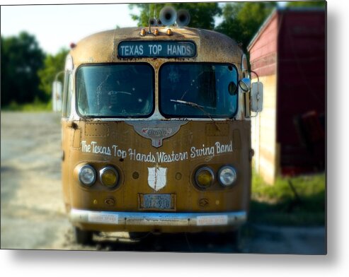 Bus Metal Print featuring the photograph Lone Star Bus 4 by John Gusky