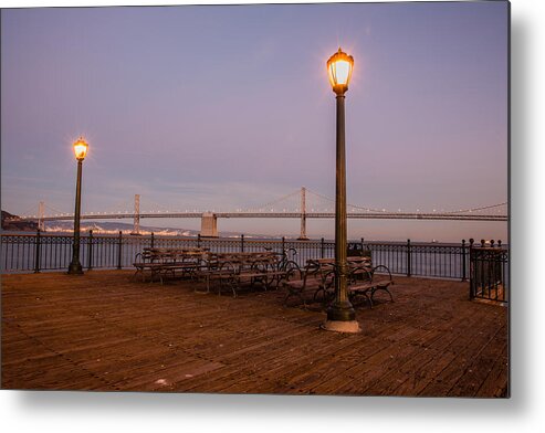 Bay Area Metal Print featuring the photograph Lonely Pier by Pam Boling