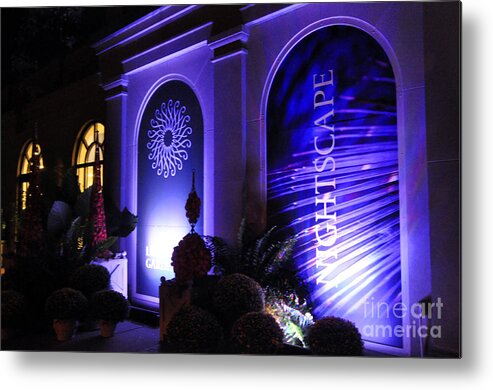 Nightscape Metal Print featuring the photograph Longwood Garden Nighstcape by Andrew Dinh
