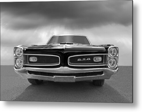 Pontiac Metal Print featuring the photograph Look At Me - GTO Black and White by Gill Billington