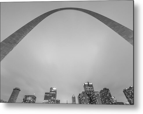 Arch Metal Print featuring the photograph Looking up to the Gateway Arch by John McGraw
