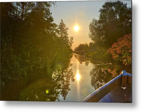 Boat Metal Print featuring the photograph Loosdrecht Boat Trip by Frans Blok