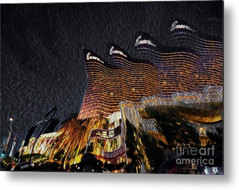 Las Vegas Metal Print featuring the mixed media Lost in Vegas by Sunny Augustine