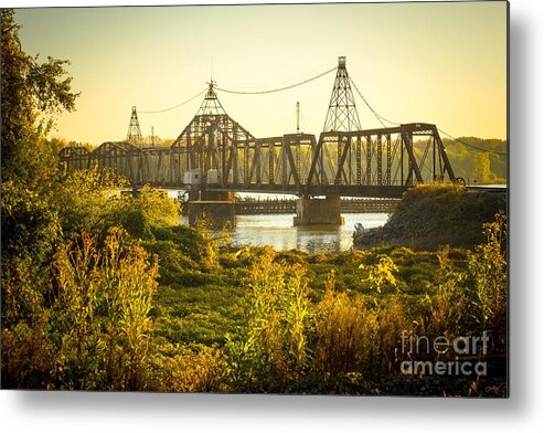 Louisiana Swing Bridge Metal Print featuring the photograph Louisiana Swing Bridge by Imagery by Charly