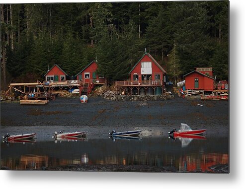 Alaska Metal Print featuring the photograph Low Tide at Fish Camp by Helen Carson
