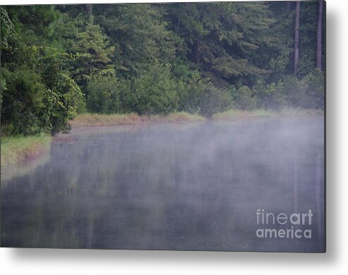 Fog Metal Print featuring the photograph Lowcountry Morning Lake Fog by Dale Powell