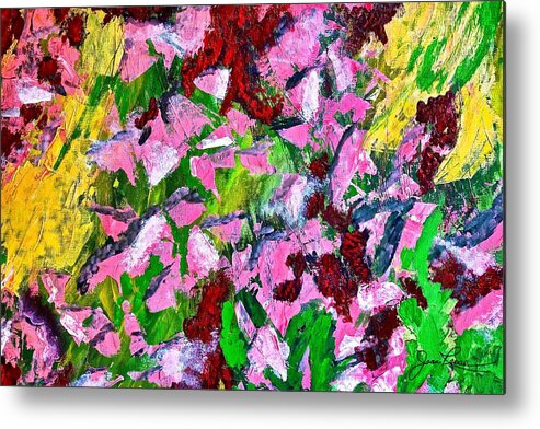 Abstract Painting Metal Print featuring the painting Lyrical Abstraction 201 by Joan Reese