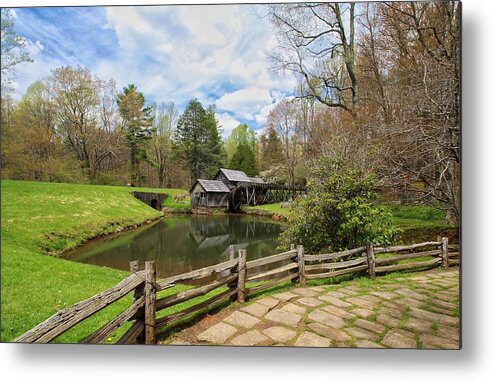 Mabry Mill Metal Print featuring the photograph Mabry Mill in the Spring by Chris Berrier