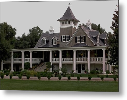 House Metal Print featuring the photograph Magnolia Plantation Home by DigiArt Diaries by Vicky B Fuller