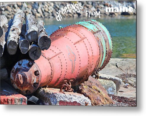 Buoys Metal Print featuring the photograph Maine Buoy by Jewels Hamrick