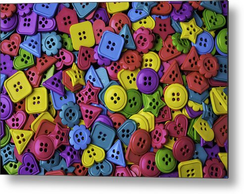 Many colorful Buttons Metal Print by Garry Gay - Pixels