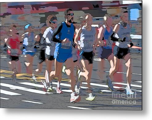 Clarence Holmes Metal Print featuring the photograph Marathon Runners I by Clarence Holmes