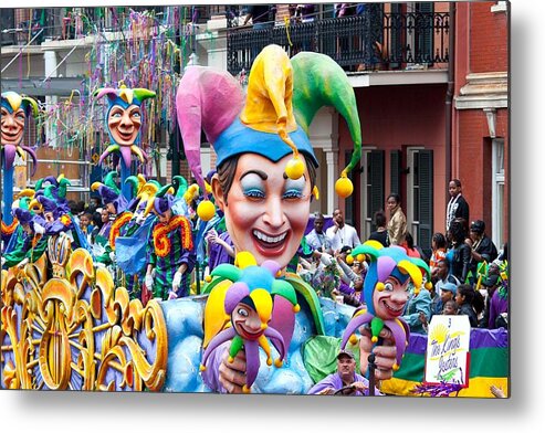  Metal Print featuring the photograph Mardi Gras Jester by Carol M Highsmith