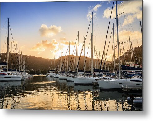 Bvi Metal Print featuring the photograph Marina in Tortola by Alexey Stiop