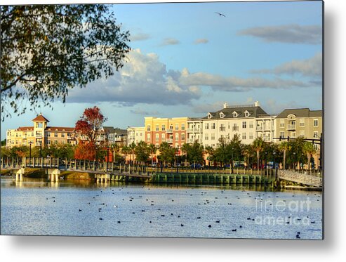 Scenic Metal Print featuring the photograph Market Common Myrtle Beach by Kathy Baccari