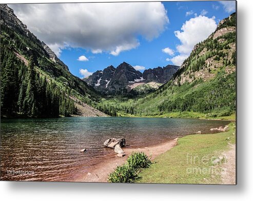 Maroon Bells Metal Print featuring the photograph Maroon Bells Image Two by Veronica Batterson