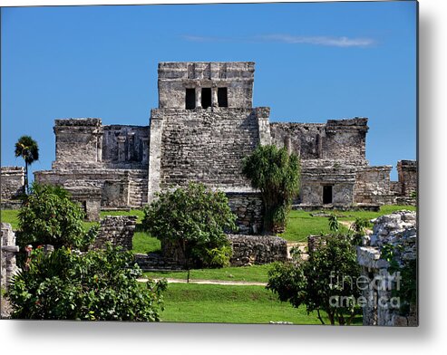 Ancient Metal Print featuring the photograph Mayan Temples at Tulum, Mexico by Anthony Totah