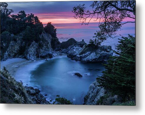Big Sur Metal Print featuring the photograph Mcway falls at sunrise by Philip Cho