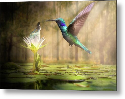 Wildlife Metal Print featuring the digital art Meeting Mother Nature by Nathan Wright