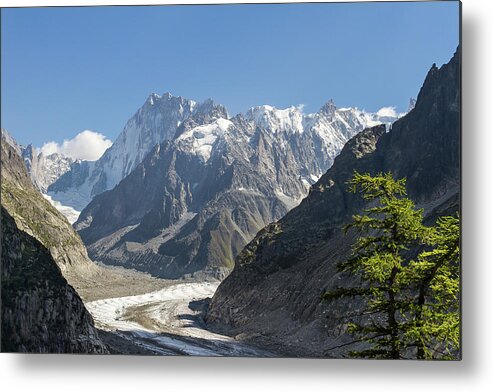 Mountain Landscape Metal Print featuring the photograph Mer de Glace - Chamonix - French Alps by Paul MAURICE