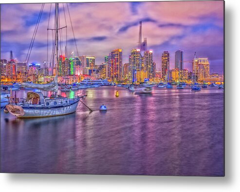 San Diego Metal Print featuring the photograph San Diego Harbor Dreamy by Joseph S Giacalone