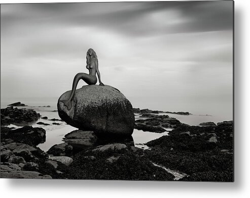 Mermaid Metal Print featuring the photograph Mermaid of the north mono by Grant Glendinning