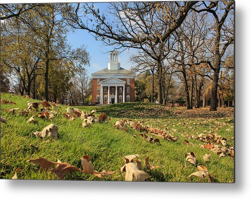 Middle Metal Print featuring the photograph Middle College on an Autumn Day by Viviana Nadowski