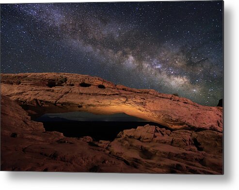 Galaxy Metal Print featuring the photograph Milky Way above Mesa Arch. by Wasatch Light