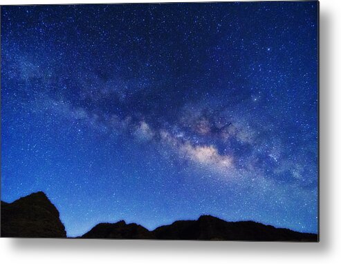 Stars Metal Print featuring the photograph Milky Way from Polihale Kauai Hawaii by Lawrence Knutsson
