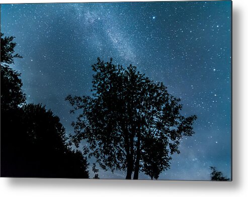 Astro Metal Print featuring the photograph Milky Way Trees by Marcus Karlsson Sall