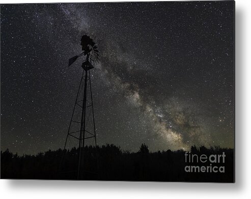 The Explorer Metal Print featuring the photograph Milky Way Windmill by Michael Ver Sprill