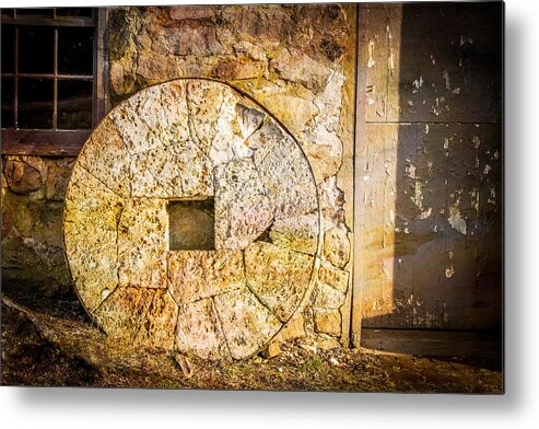 Grist Mill Metal Print featuring the photograph Mill Wheel at the Grist Mill by Eleanor Abramson