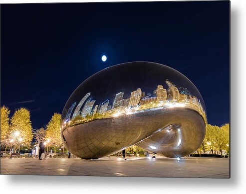 Abstract Metal Print featuring the photograph Millennium Park - Chicago IL by DCat Images