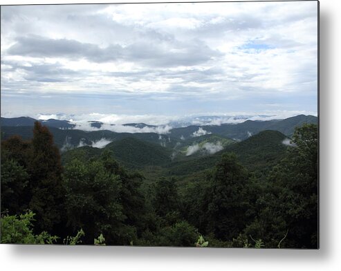 Mountain View Metal Print featuring the photograph Mills River Valley View by Allen Nice-Webb