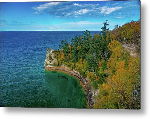 Lake Superior Metal Print featuring the photograph Miners Castle by Gary McCormick