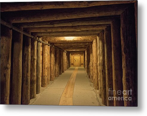 Ancient Metal Print featuring the photograph Mining Tunnel by Juli Scalzi