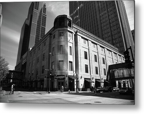 America Metal Print featuring the photograph Minneapolis Downtown BW by Frank Romeo