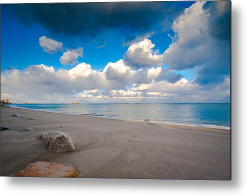 New England Beach Metal Print featuring the photograph Minot Beach in Scituate Massachusetts by Brian MacLean